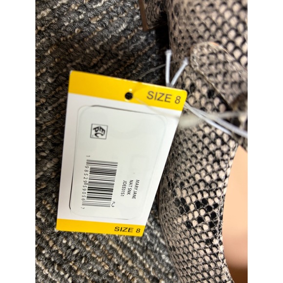 Steve Madden Mary Jane Flats Snake Print Block Heel Buckle Strap Women Size 8 - Picture 7 of 7